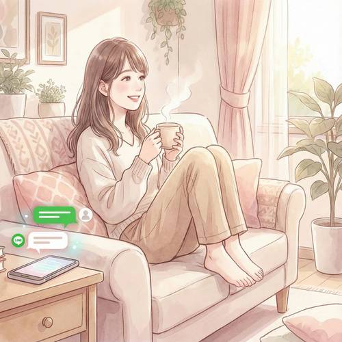 リラックスしている女性